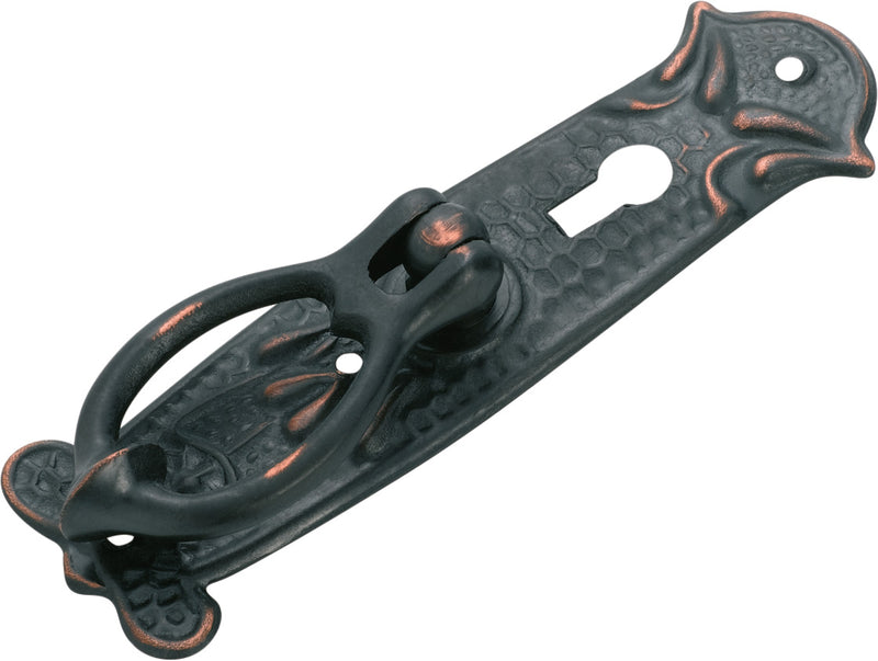 Nouveau Pressed Pedestal Handle Antique Copper