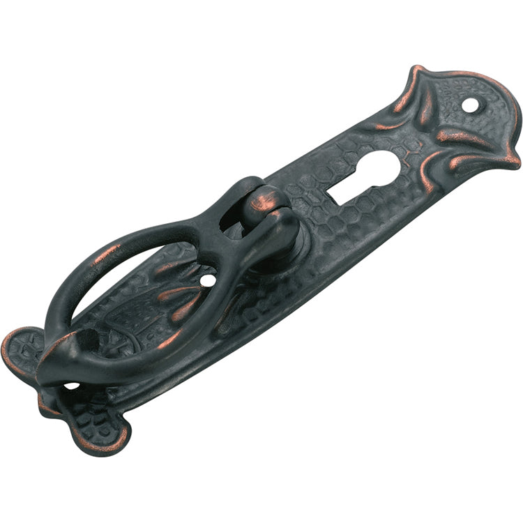 Nouveau Pressed Pedestal Handle Antique Copper