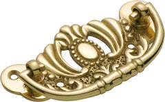 Victorian Cabinet Handle Polished Brass / H42xW83mm