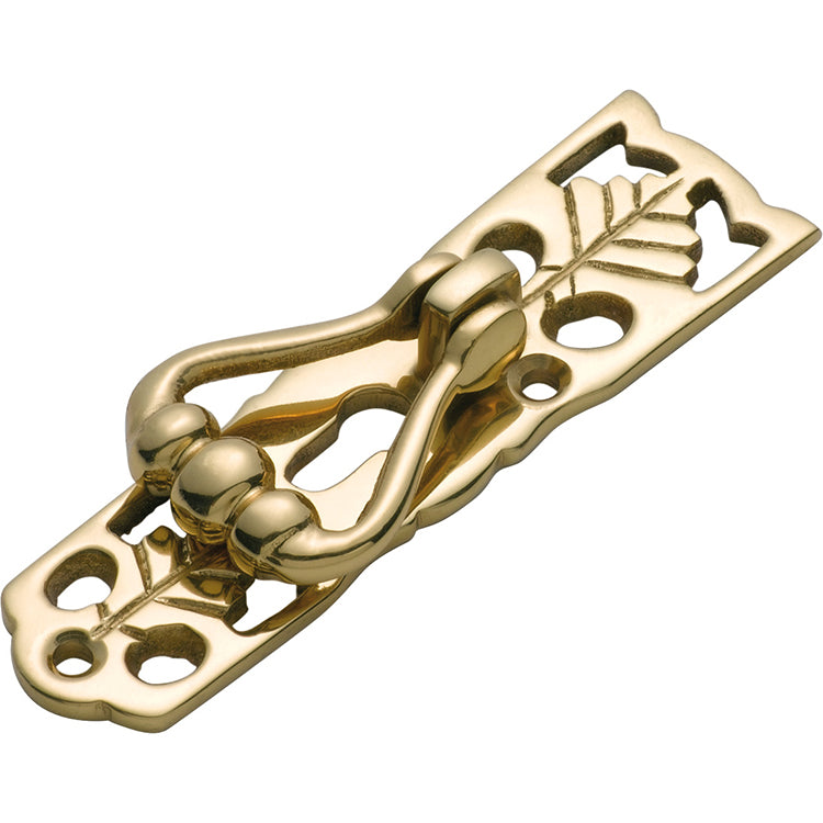 Maple Leaf Pedestal Handle Polished Brass / H78xW20mm