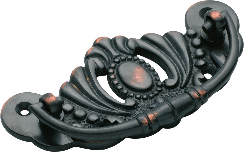 Victorian Cabinet Handle Antique Copper / H43xW98mm