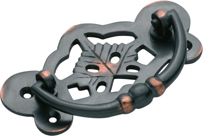 Maple Leaf Cabinet Handle Antique Copper / H45xW88mm