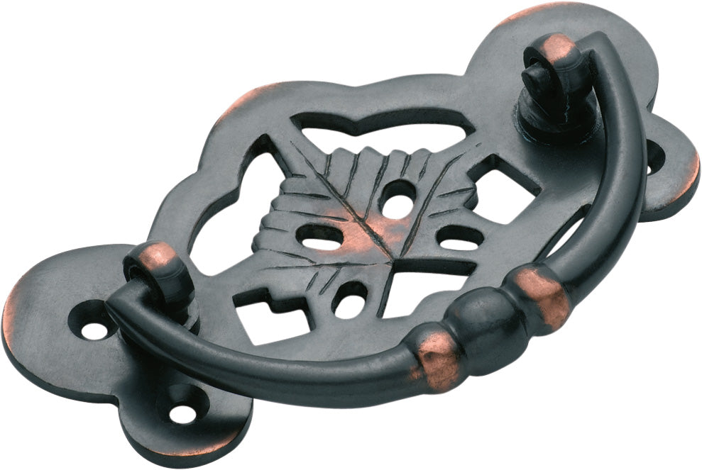 Maple Leaf Cabinet Handle Antique Copper / H45xW88mm