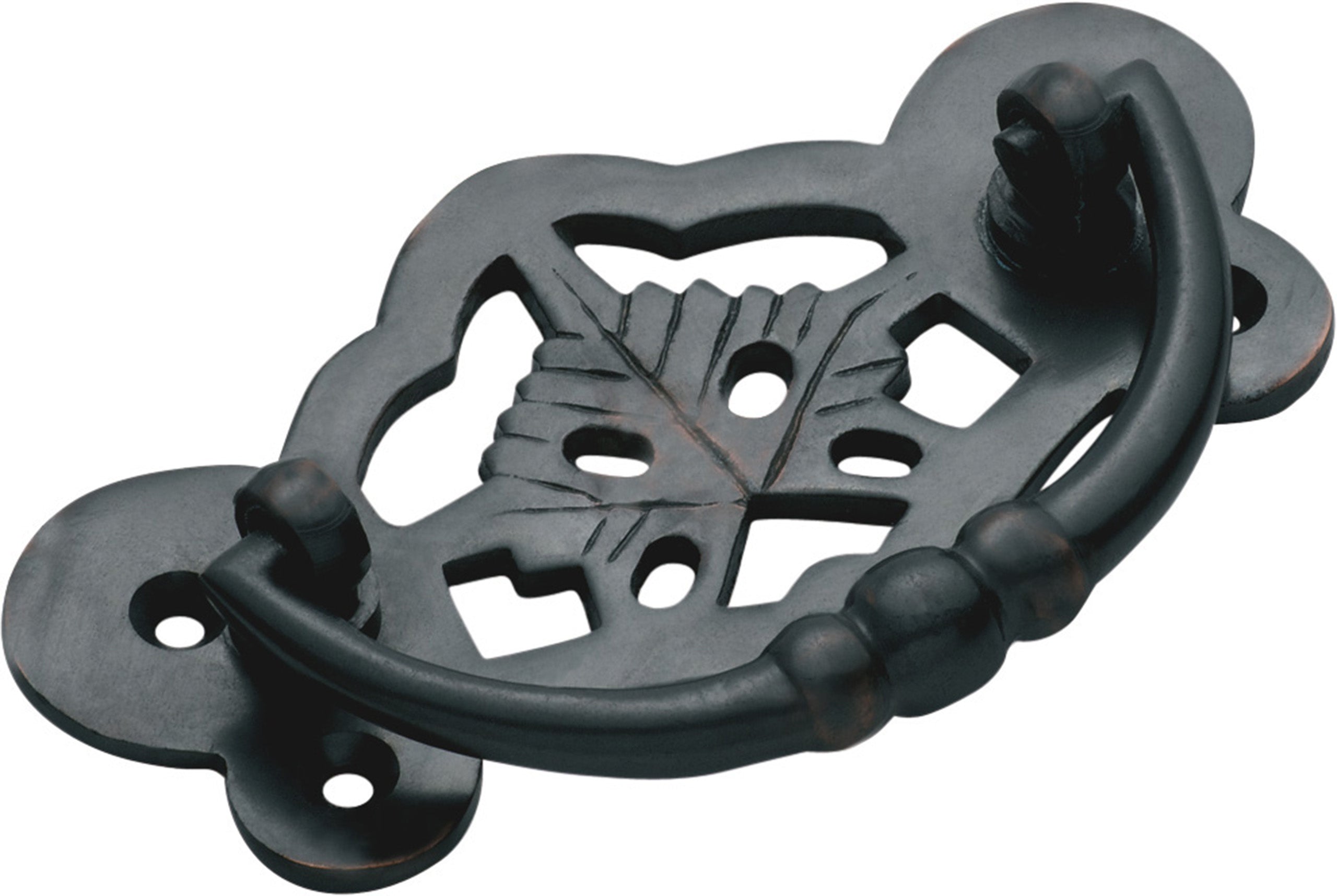 Maple Leaf Cabinet Handle Antique Copper / H45xW88mm