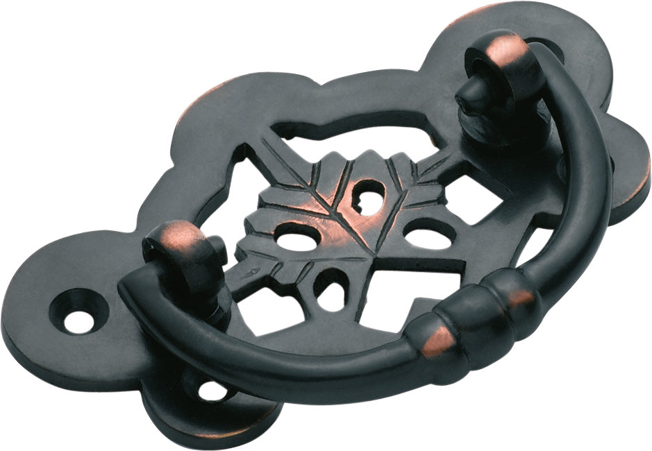 Maple Leaf Cabinet Handle Antique Copper / H40xW70mm