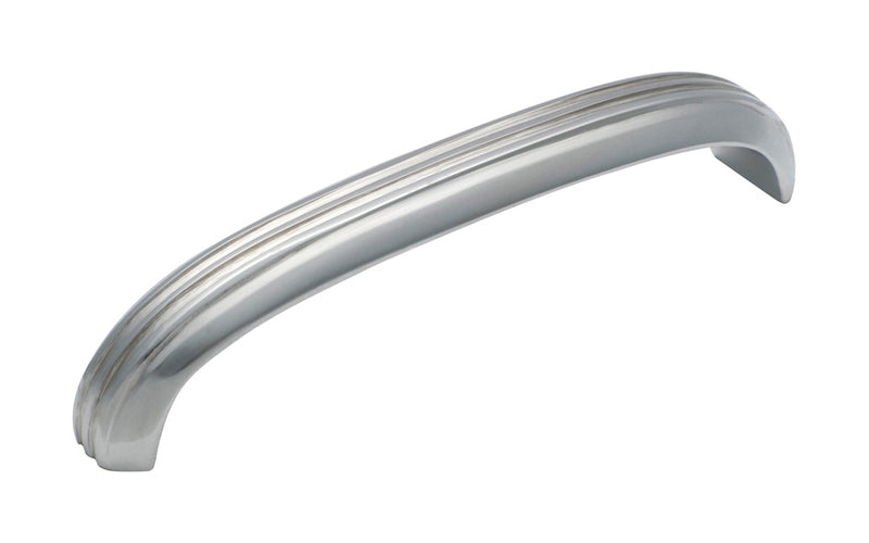 Deco Cabinet Pull Handle Chrome Plated / Curved L125xW20xP25mm
