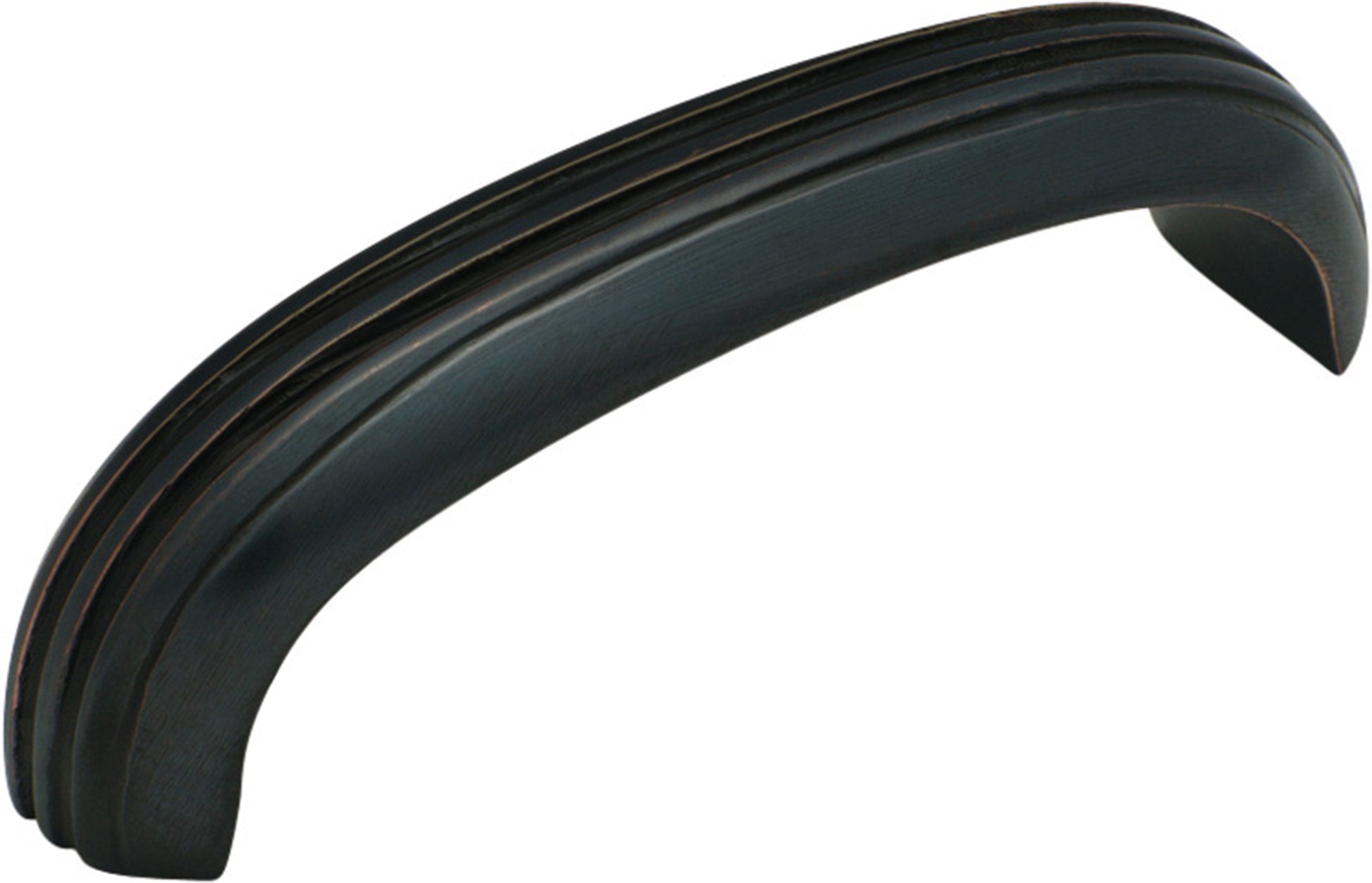 Deco Cabinet Pull Handle Antique Copper / Curved L85xW20xP27mm