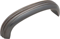 Deco Cabinet Pull Handle Antique Copper / Curved L85xW20xP27mm