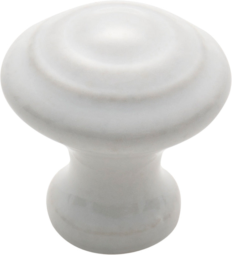 Domed Porcelain Cupboard Knob White Porcelain / D25xP30mm