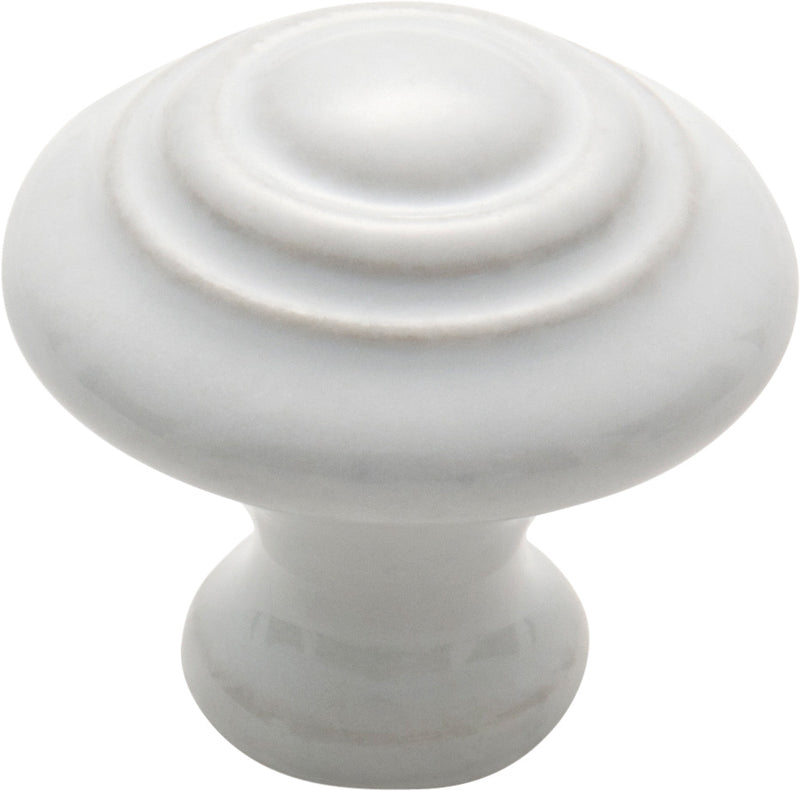 Domed Porcelain Cupboard Knob White Porcelain / D32xP31mm