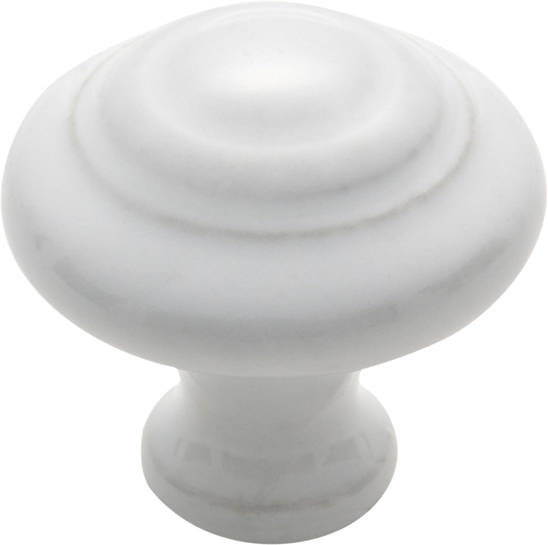 Domed Porcelain Cupboard Knob White Porcelain / D38xP37mm