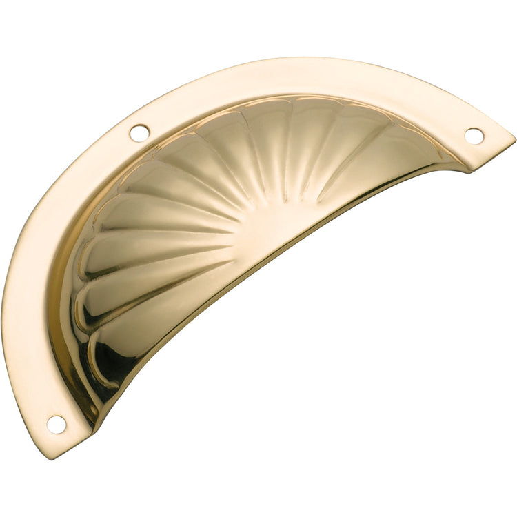 Fluted Drawer Pull - Sheet Brass Polished Brass