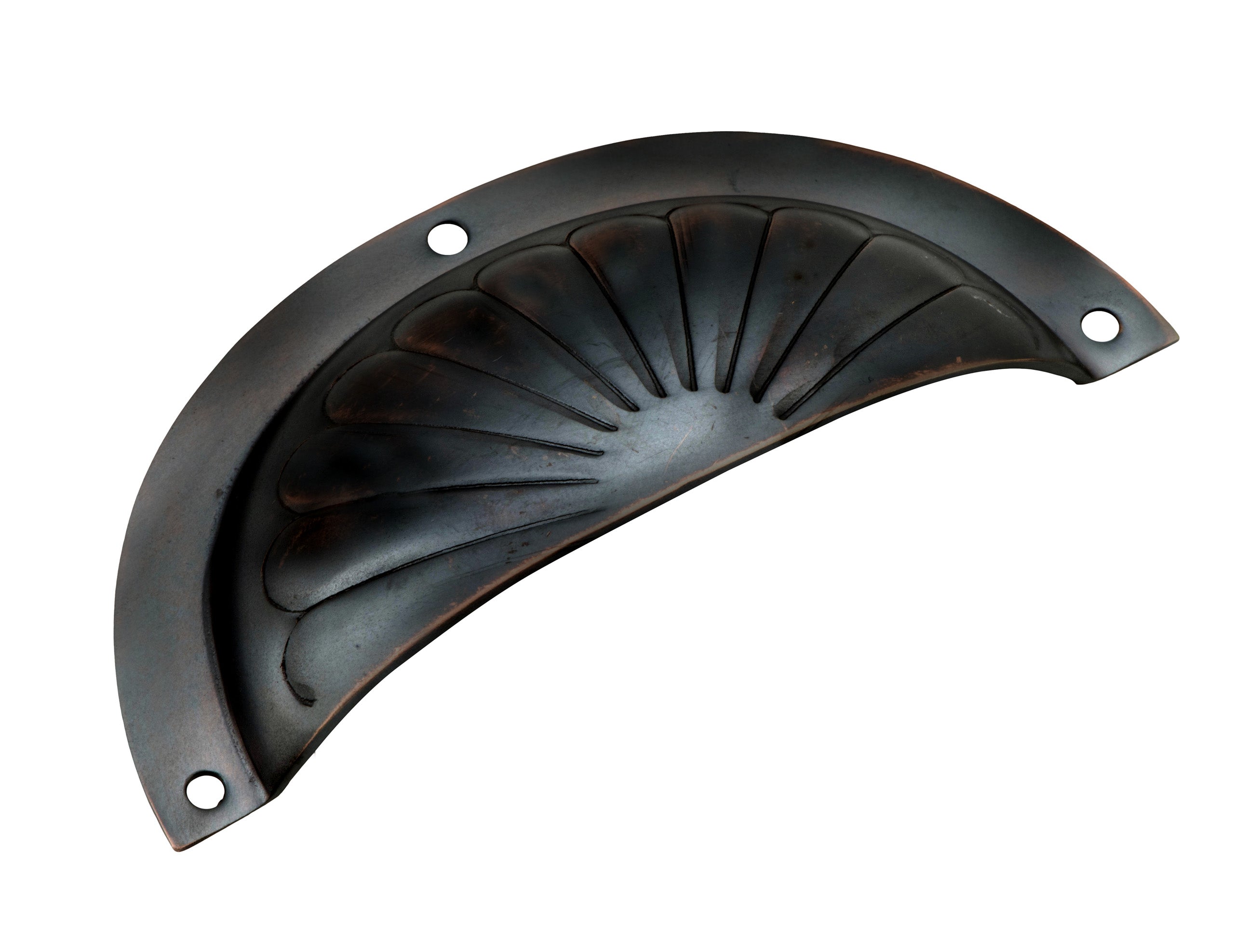 Fluted Drawer Pull - Sheet Brass Antique Copper