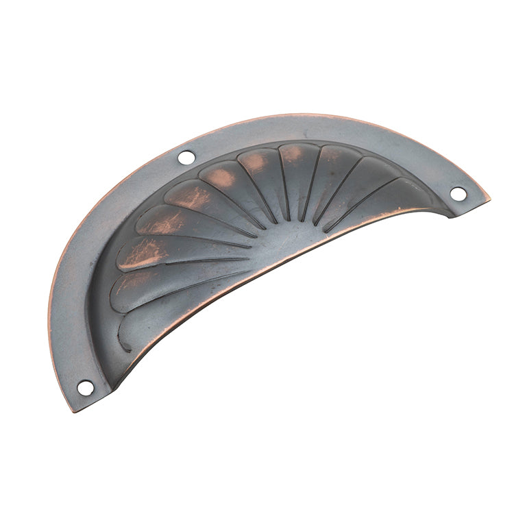 Fluted Drawer Pull - Sheet Brass Antique Copper