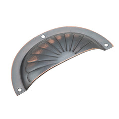 Fluted Drawer Pull - Sheet Brass Antique Copper