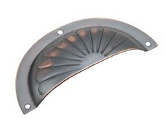 Fluted Drawer Pull - Sheet Brass Antique Copper
