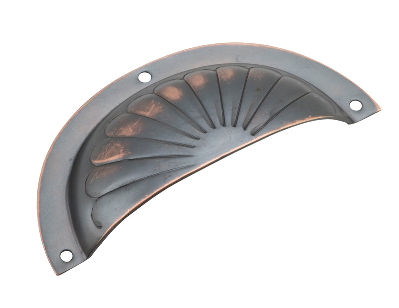 Fluted Drawer Pull - Sheet Brass Antique Copper