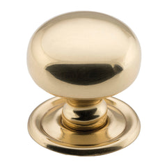 Classic Cupboard Knob Polished Brass / D32xP28mm