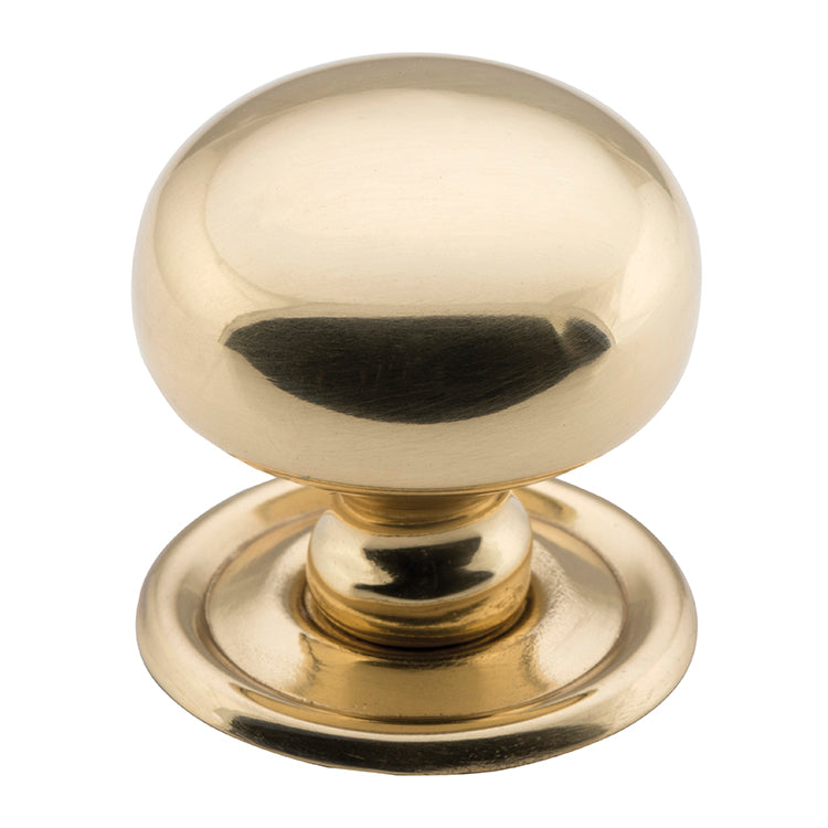 Classic Cupboard Knob Polished Brass / D32xP28mm