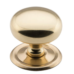 Classic Cupboard Knob Polished Brass / D38xP35mm