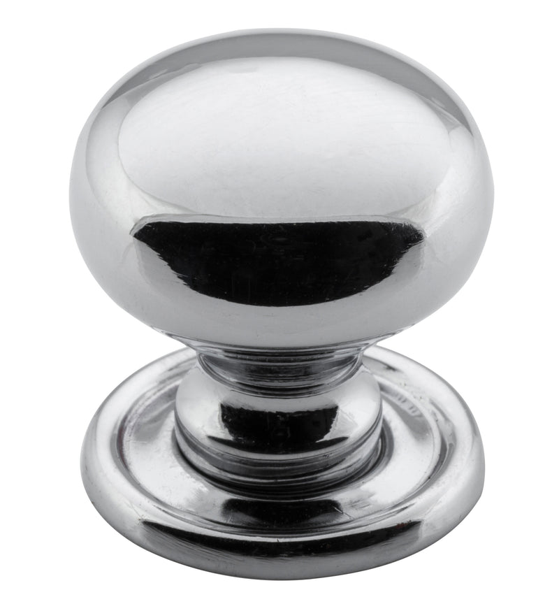 Classic Cupboard Knob Chrome Plated / D25xP27mm