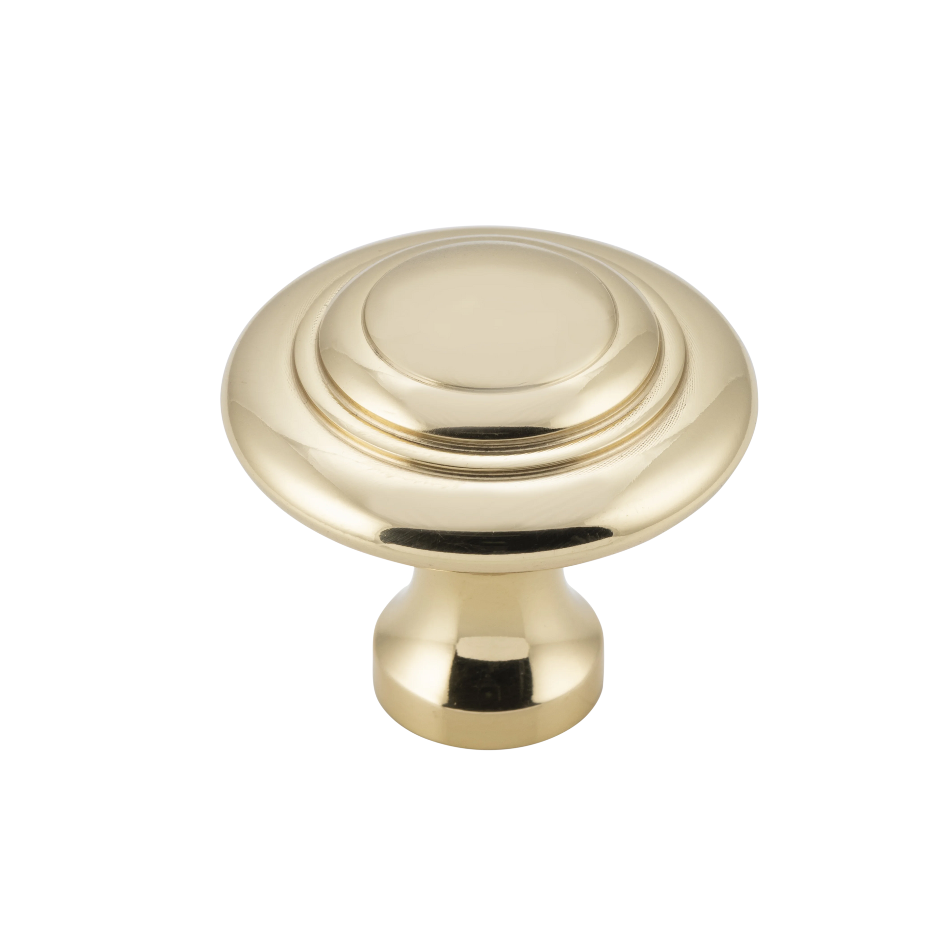 Domed Cupboard Knob Polished Brass / D38xP35mm