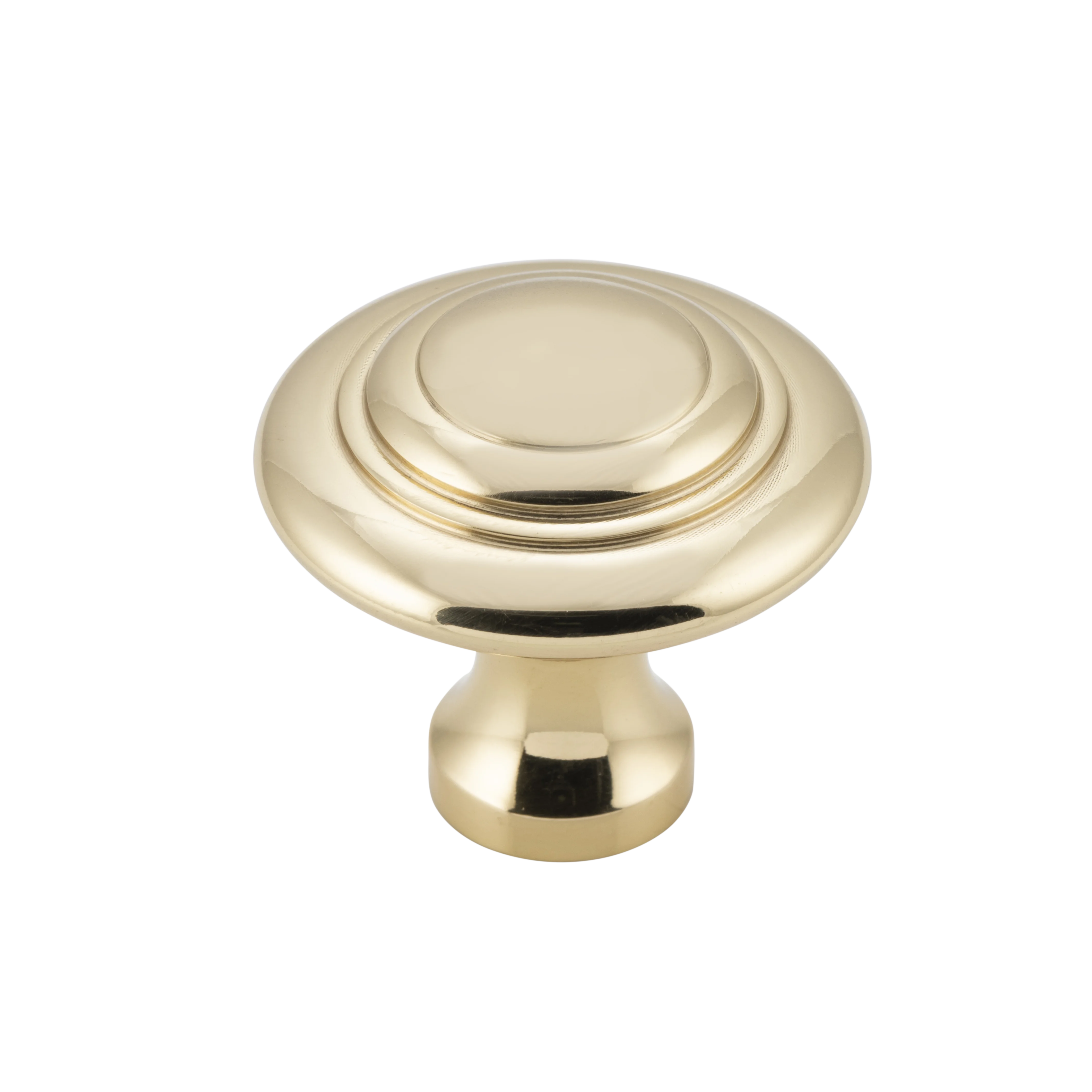Domed Cupboard Knob Polished Brass / D38xP35mm