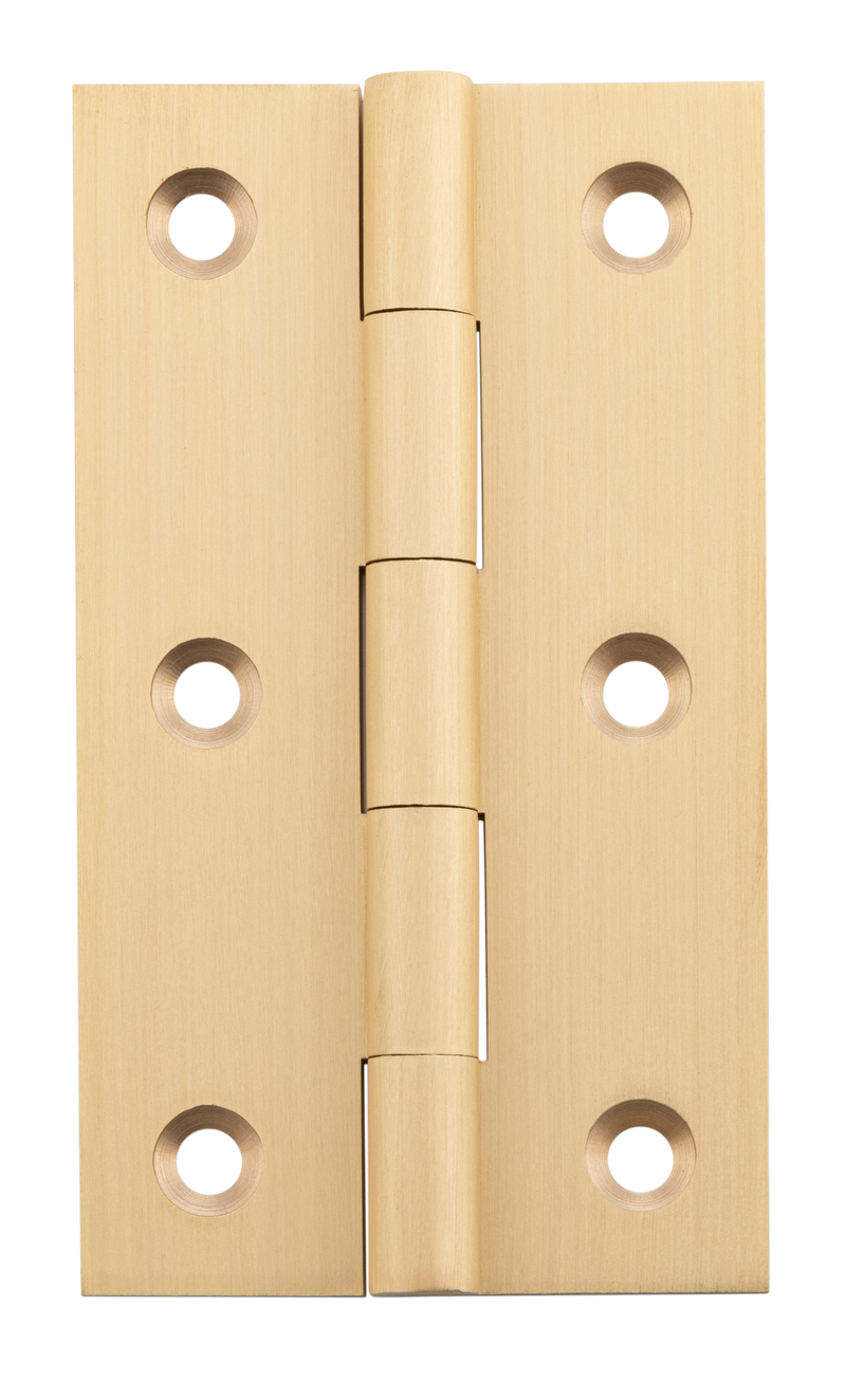 Fixed Pin Hinge Satin Brass / H89xW50mm