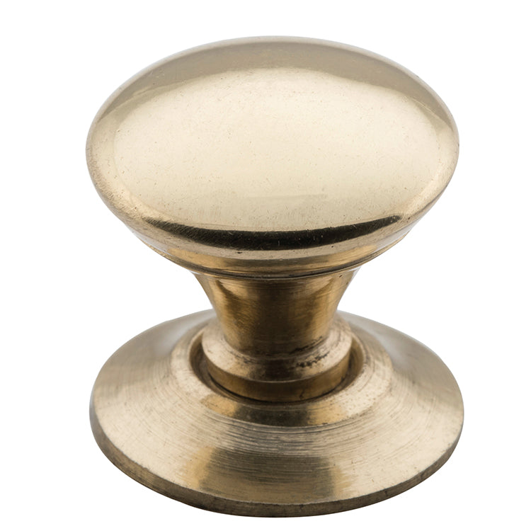 Victorian Cupboard Knob Polished Brass / D19xP21mm