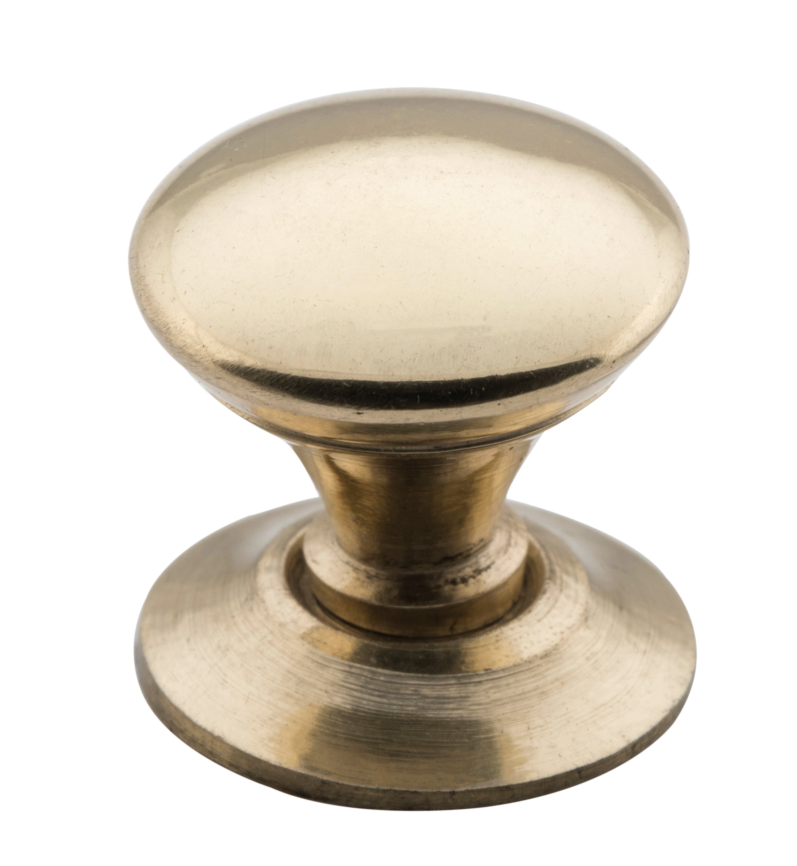 Victorian Cupboard Knob Polished Brass / D19xP21mm