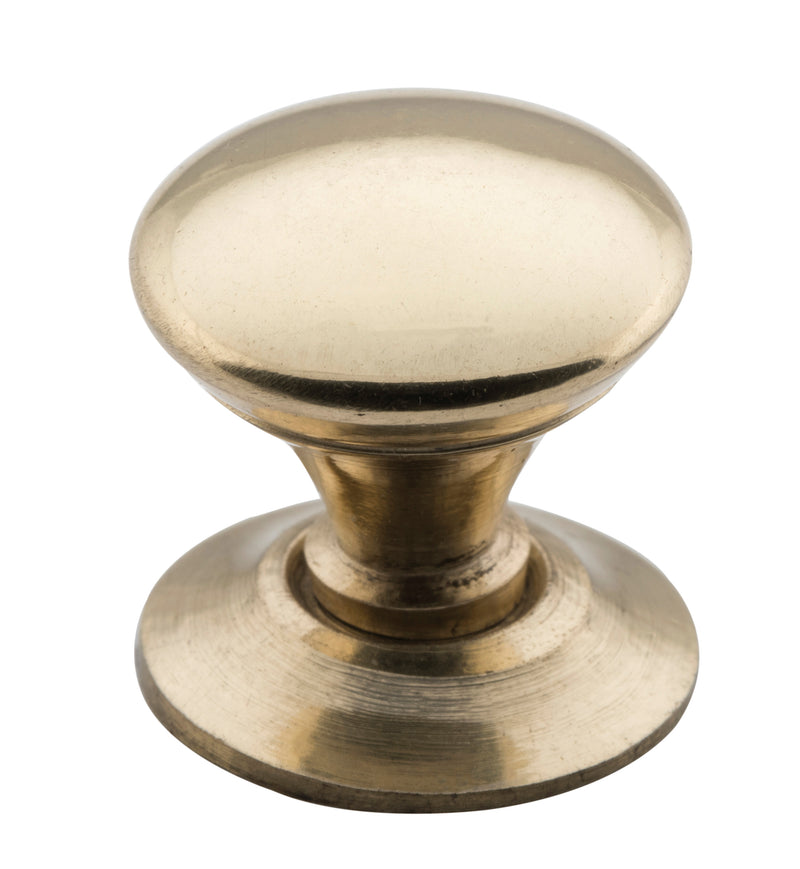 Victorian Cupboard Knob Polished Brass / D19xP21mm