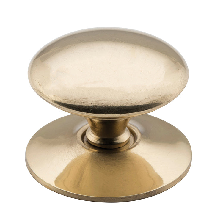Victorian Cupboard Knob Polished Brass / D32xP26mm