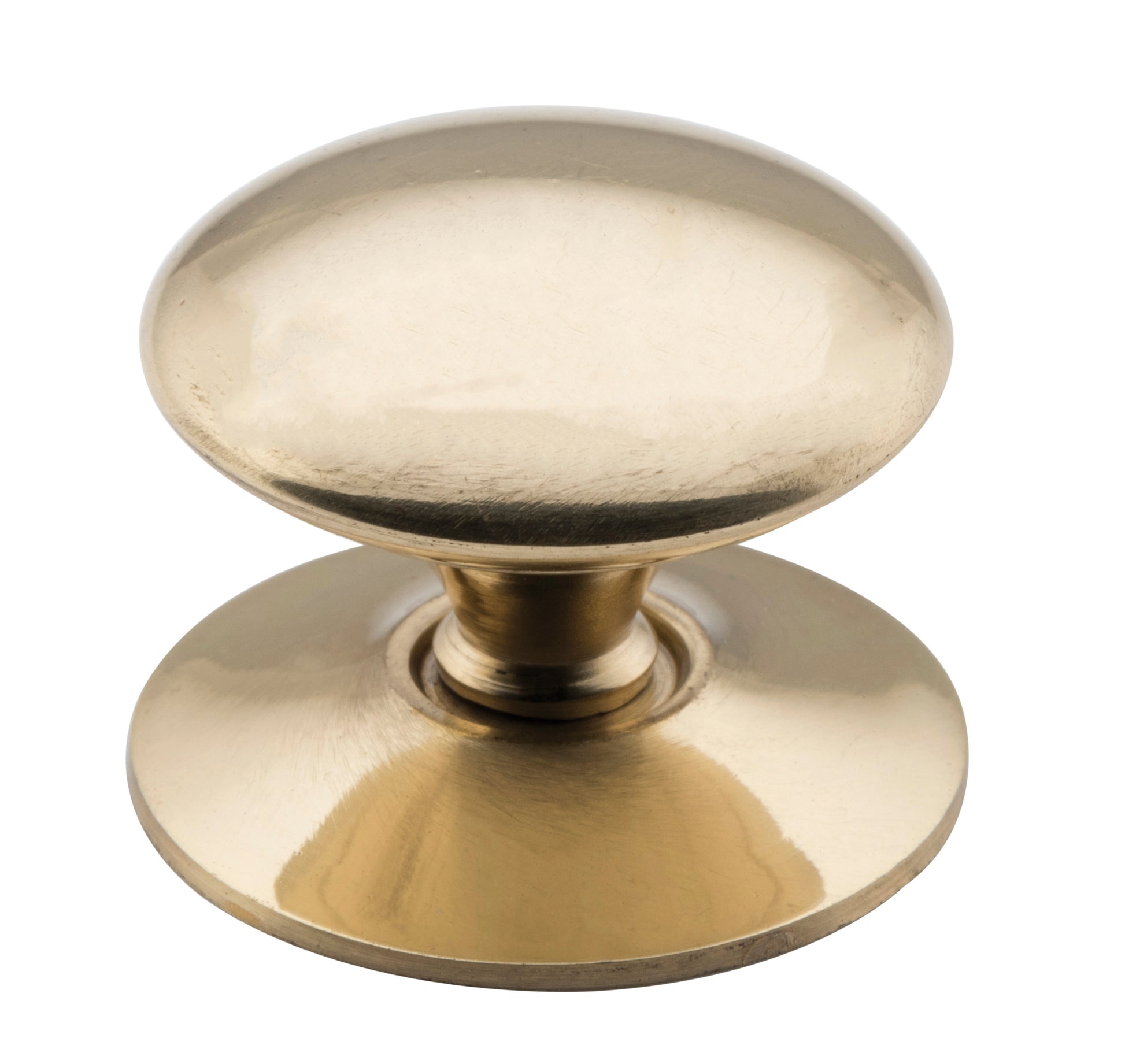 Victorian Cupboard Knob Polished Brass / D32xP26mm