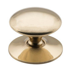 Victorian Cupboard Knob Polished Brass / D32xP26mm