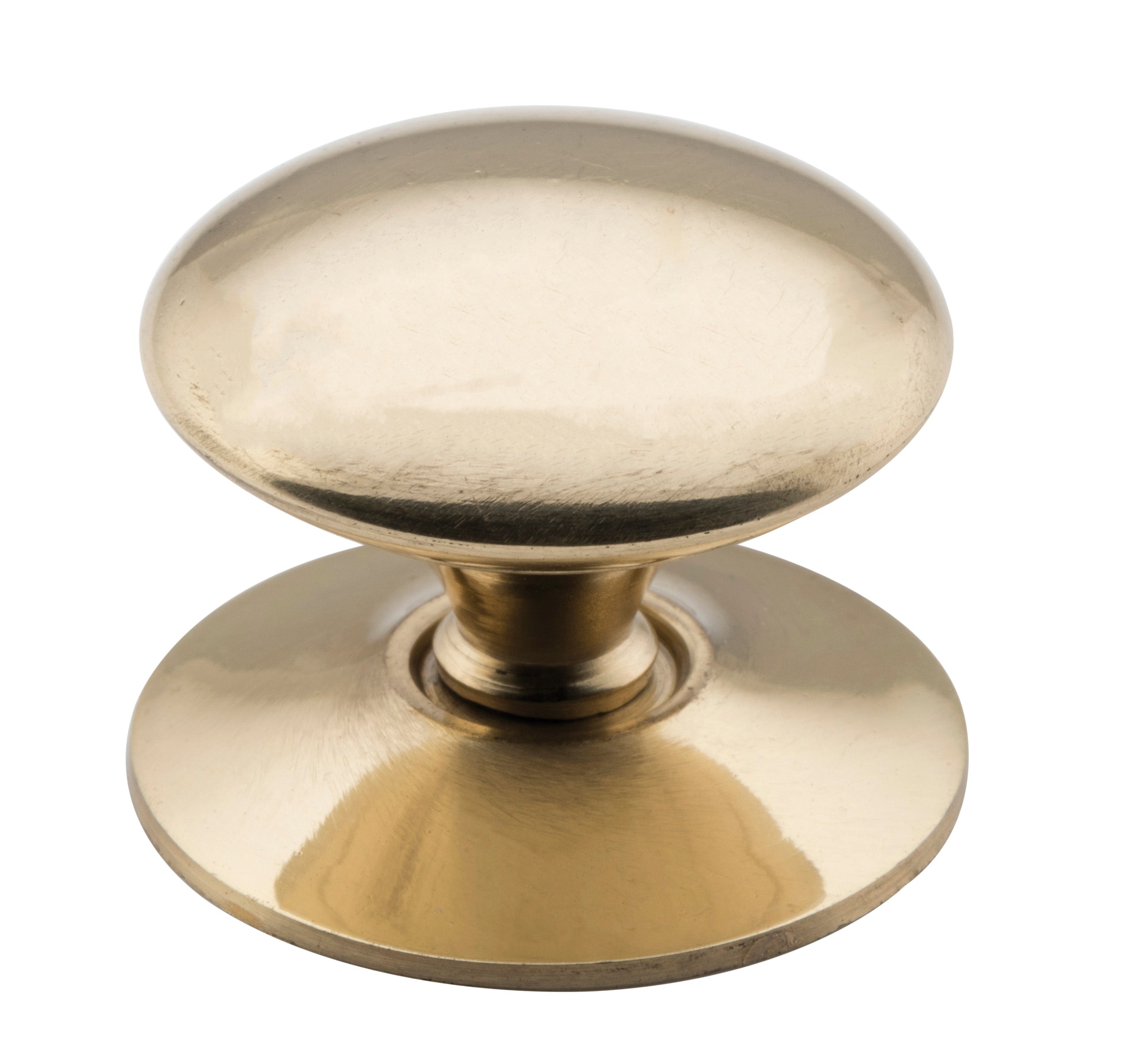 Victorian Cupboard Knob Polished Brass / D32xP26mm