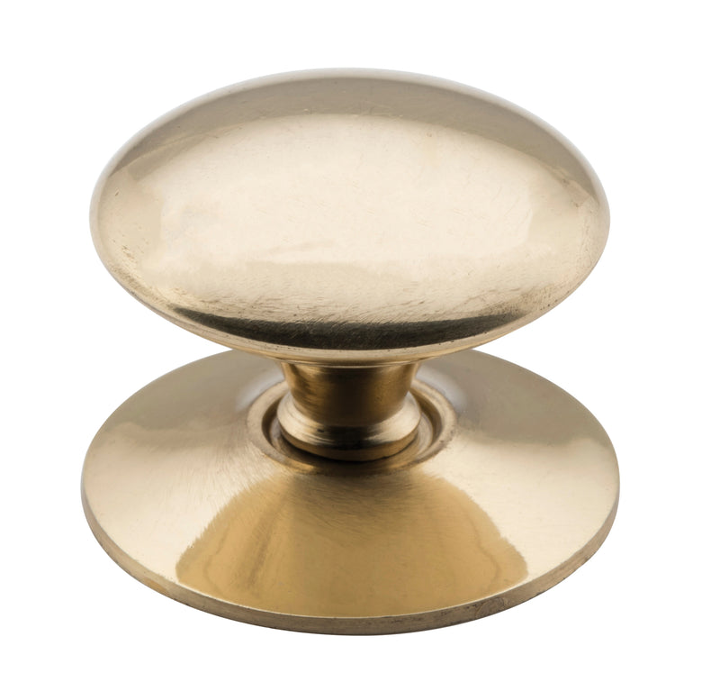 Victorian Cupboard Knob Polished Brass / D32xP26mm