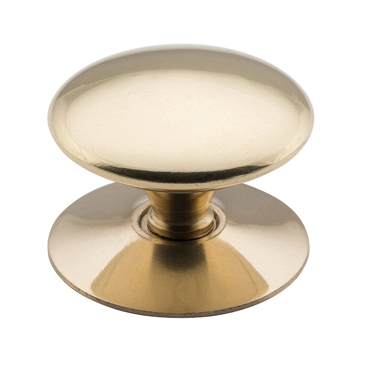 Victorian Cupboard Knob Polished Brass / D38xP29mm