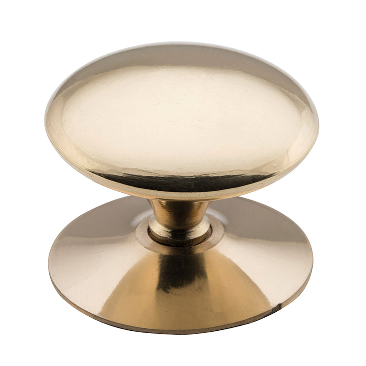 Victorian Cupboard Knob Polished Brass / D50xP37mm