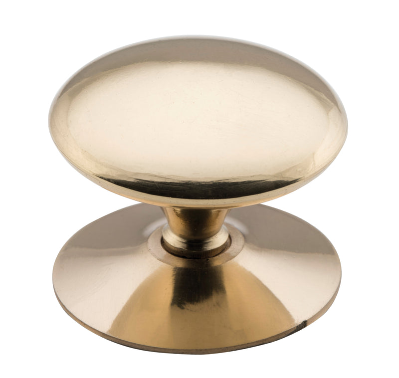 Victorian Cupboard Knob Polished Brass / D50xP37mm