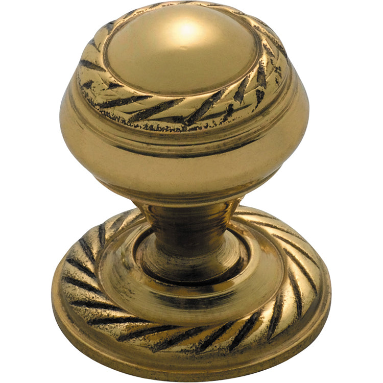Georgian Cupboard Knob Polished Brass / D19xP24mm