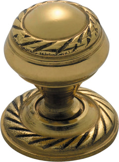 Georgian Cupboard Knob Polished Brass / D19xP24mm