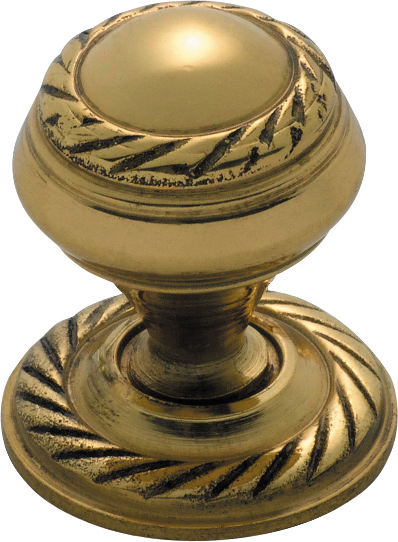 Georgian Cupboard Knob Polished Brass / D19xP24mm