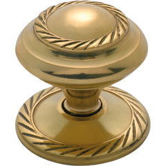 Georgian Cupboard Knob Polished Brass / D32xP27mm