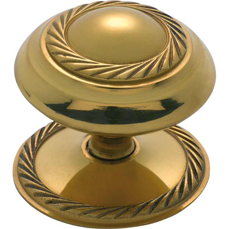 Georgian Cupboard Knob Polished Brass / D50xP38mm