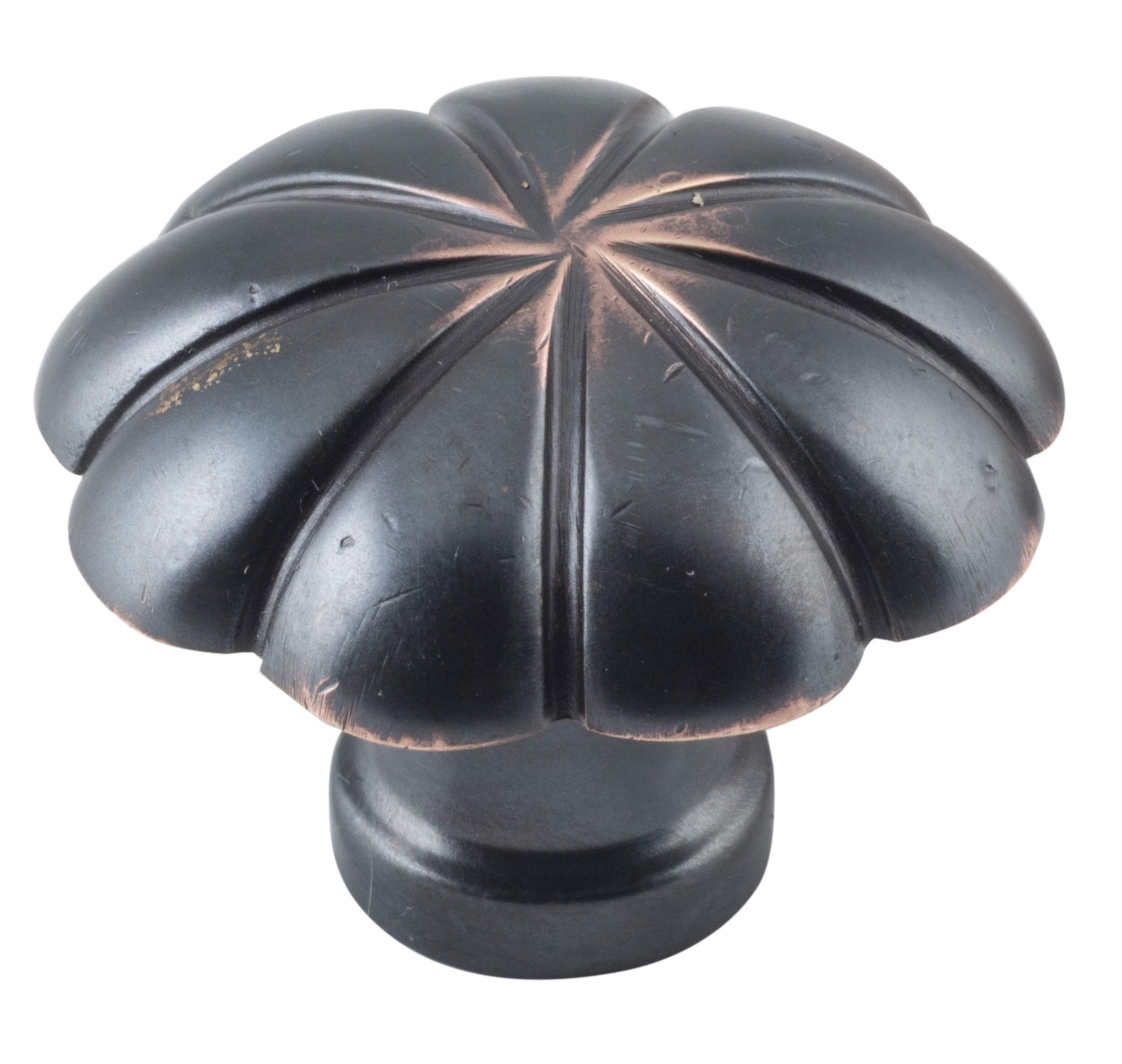 Fluted Cupboard Knob Antique Copper