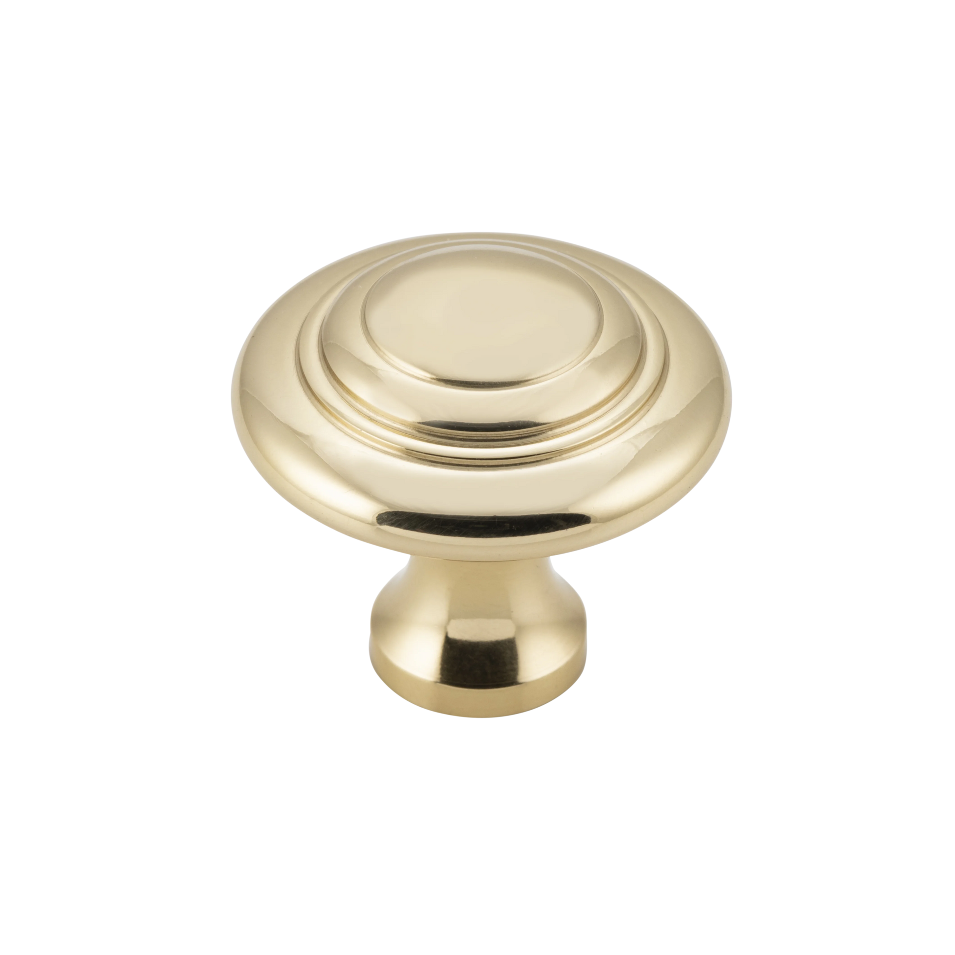 Domed Cupboard Knob Polished Brass / D32xP29mm