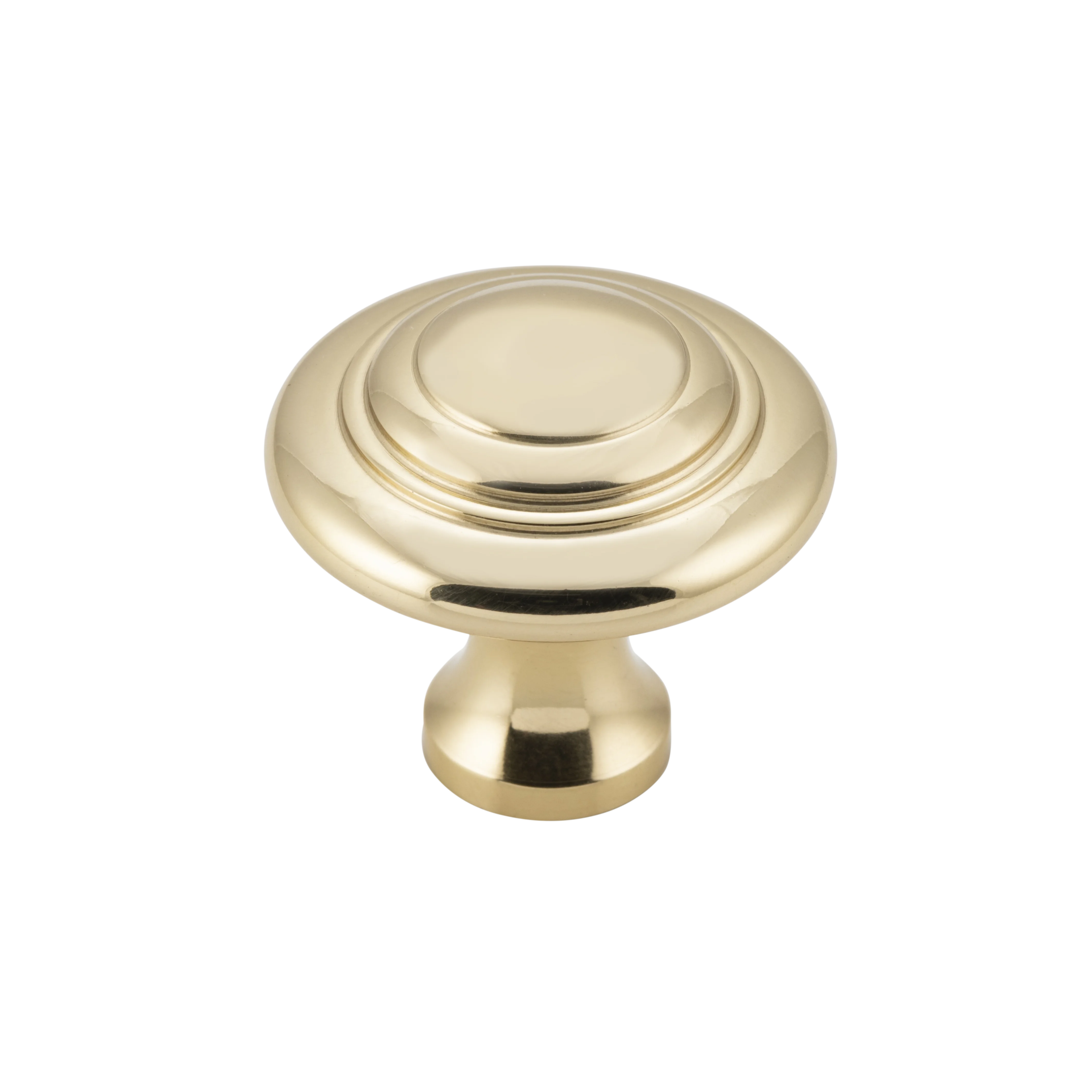Domed Cupboard Knob Polished Brass / D32xP29mm