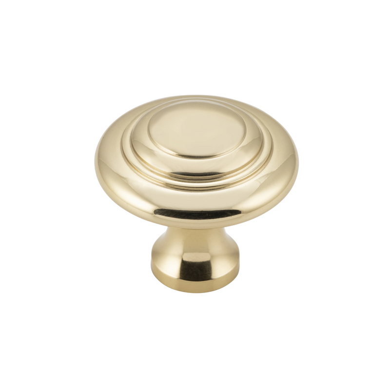 Domed Cupboard Knob Polished Brass / D32xP29mm