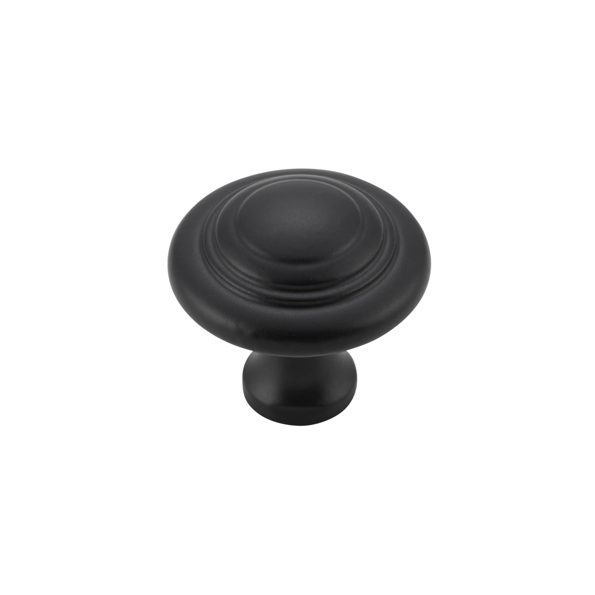 Domed Cupboard Knob Matt Black / D25xP24mm