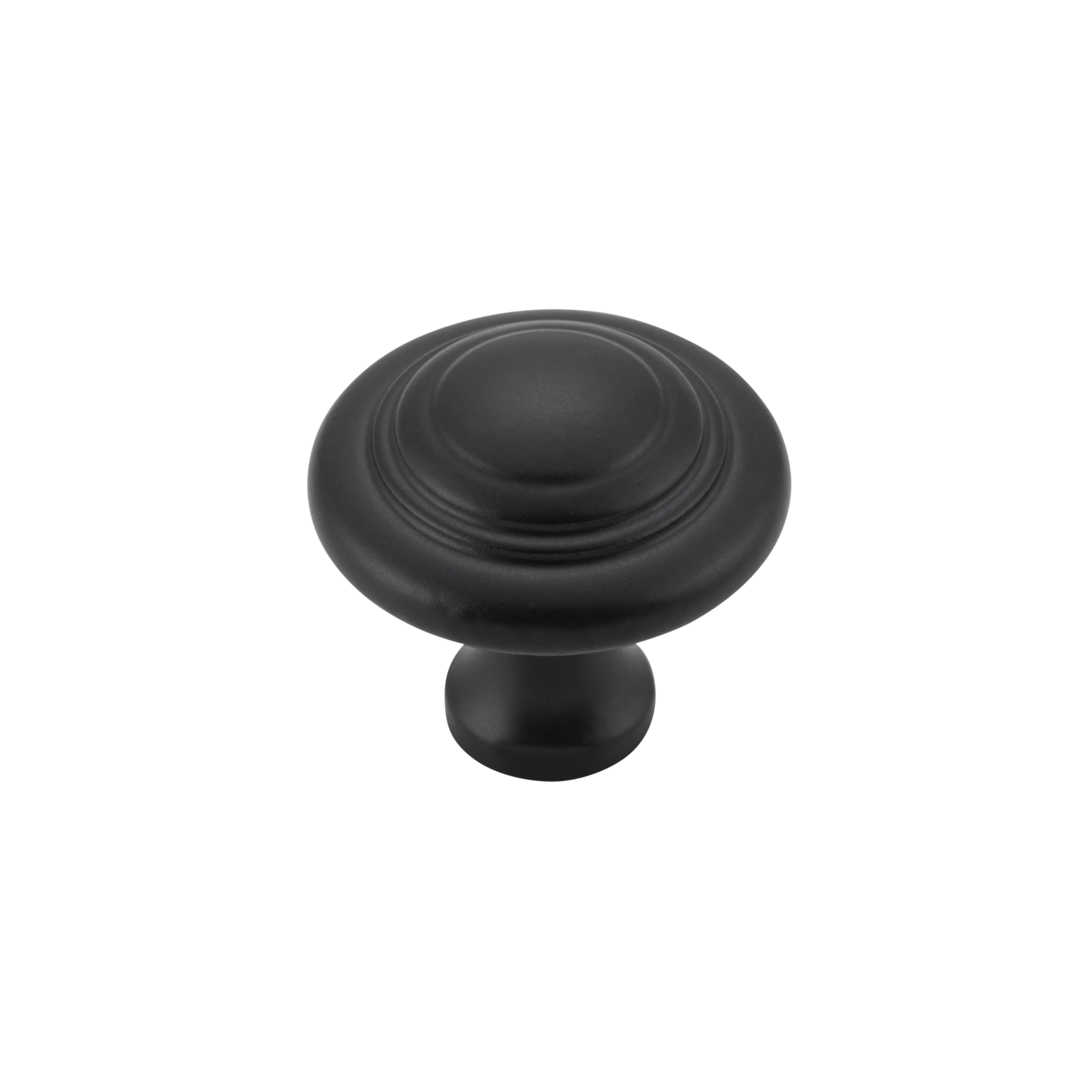 Domed Cupboard Knob Matt Black / D25xP24mm